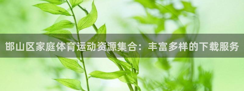 米兰体育官网下载平台APP：邯山区家庭体育运动资源集合：丰富